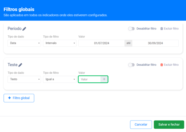 Como adicionar filtros no Panorama (3)