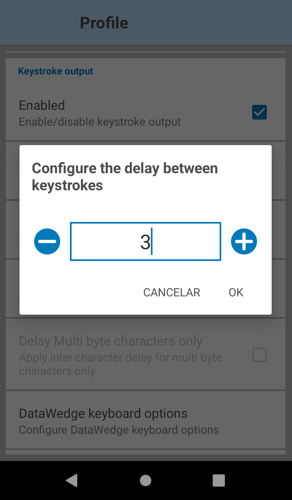 configuração de delay