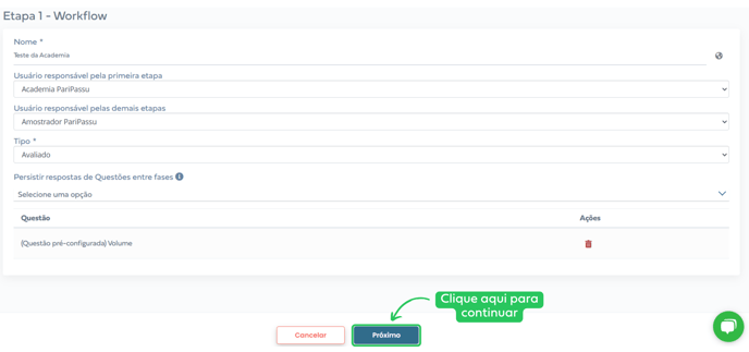Workflow Delegar aplicações, Dias para resposta, Notificação ao avaliador (1)
