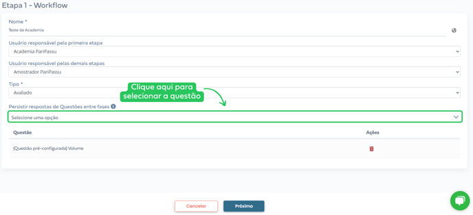 Workflow Delegar aplicações, Dias para resposta, Notificação ao avaliador